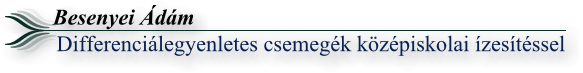 bessenyei differencialegyenlet